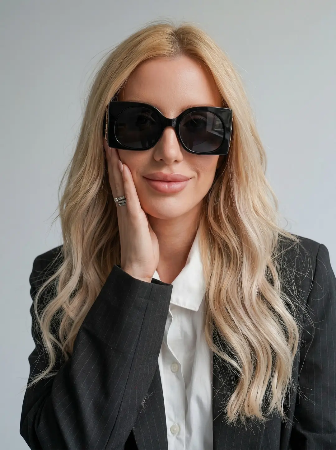 Ysl - İthal Siyah Cam Kalın Siyah Çerçeve Kadın Güneş Gözlüğü