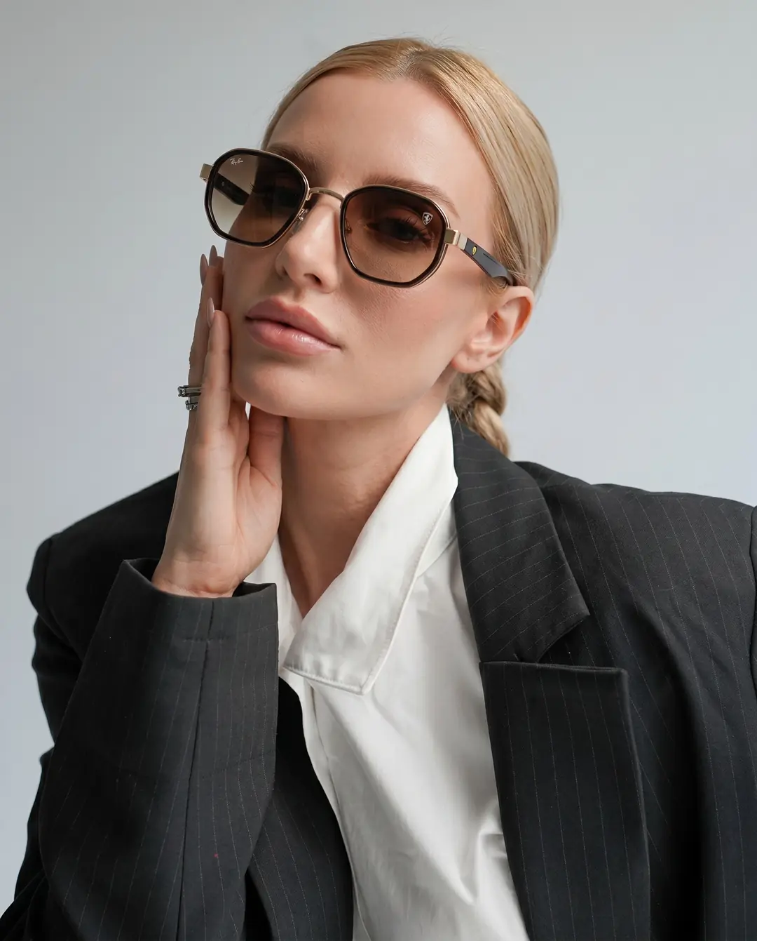 Rybn - Kahverengi Cam Gold Çerçeve Ferrari İthal Unisex Gözlük