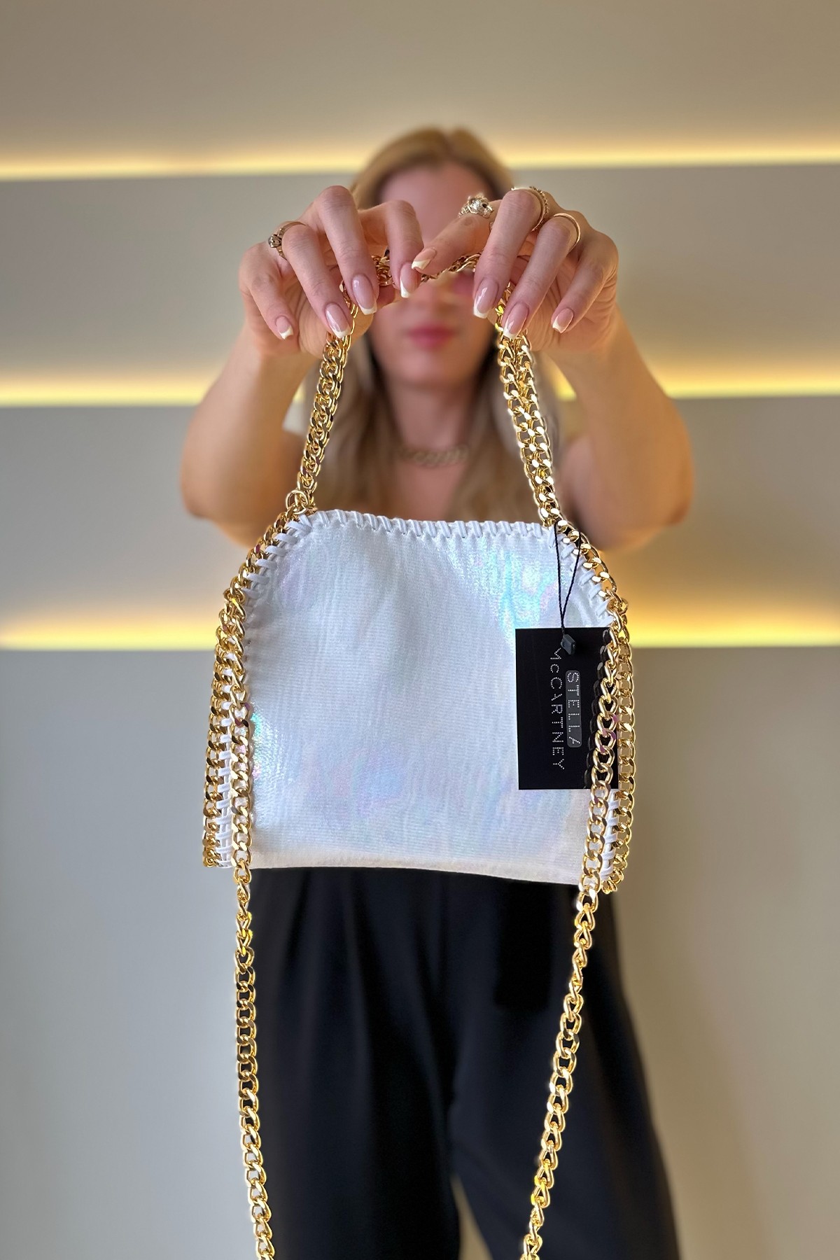 STL CRT - Falabella Beyaz Zincir Askı