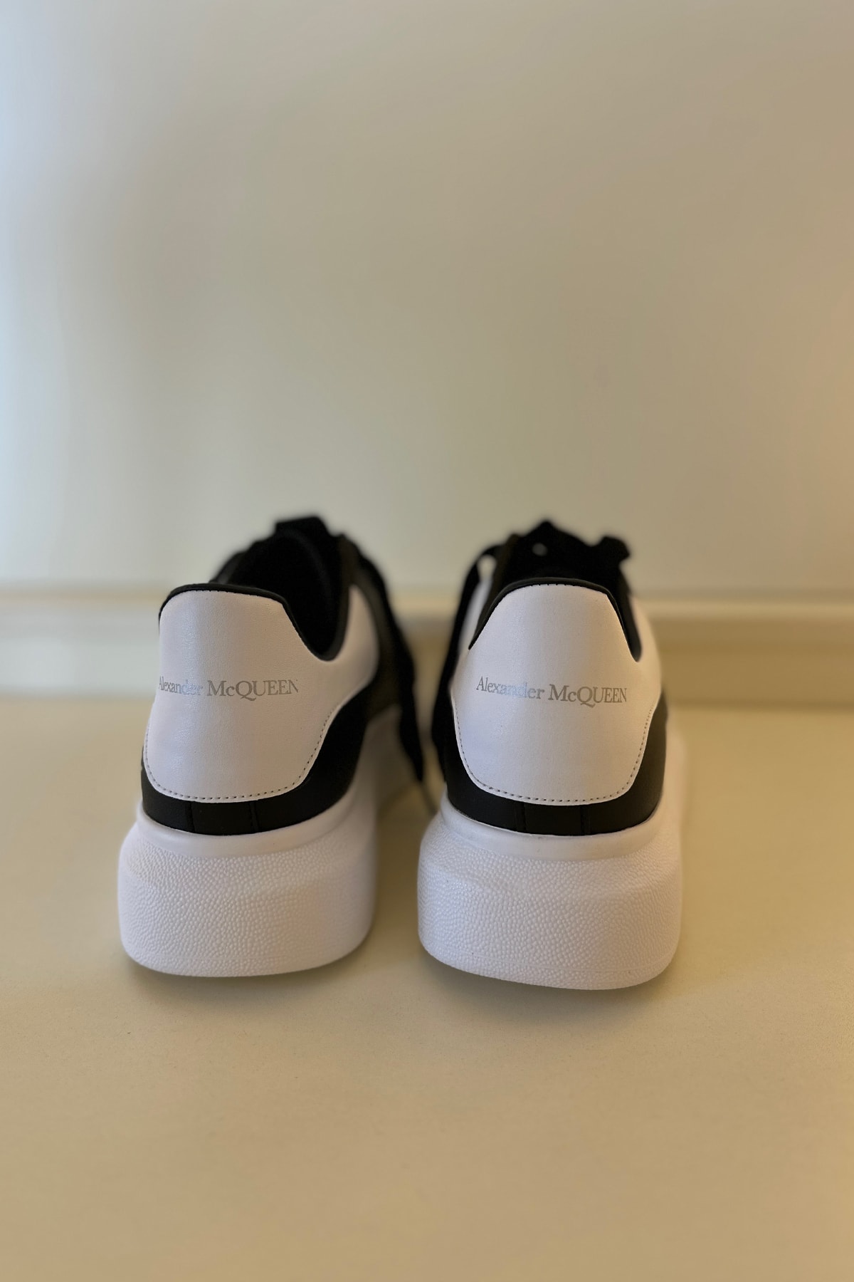 Alxndr Mcqn - Sneakers Siyah Beyaz Detay - 38