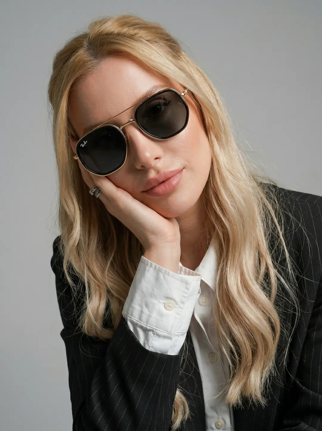 Rybn - Siyah Cam Gold Kasa İthal Unisex Gözlük