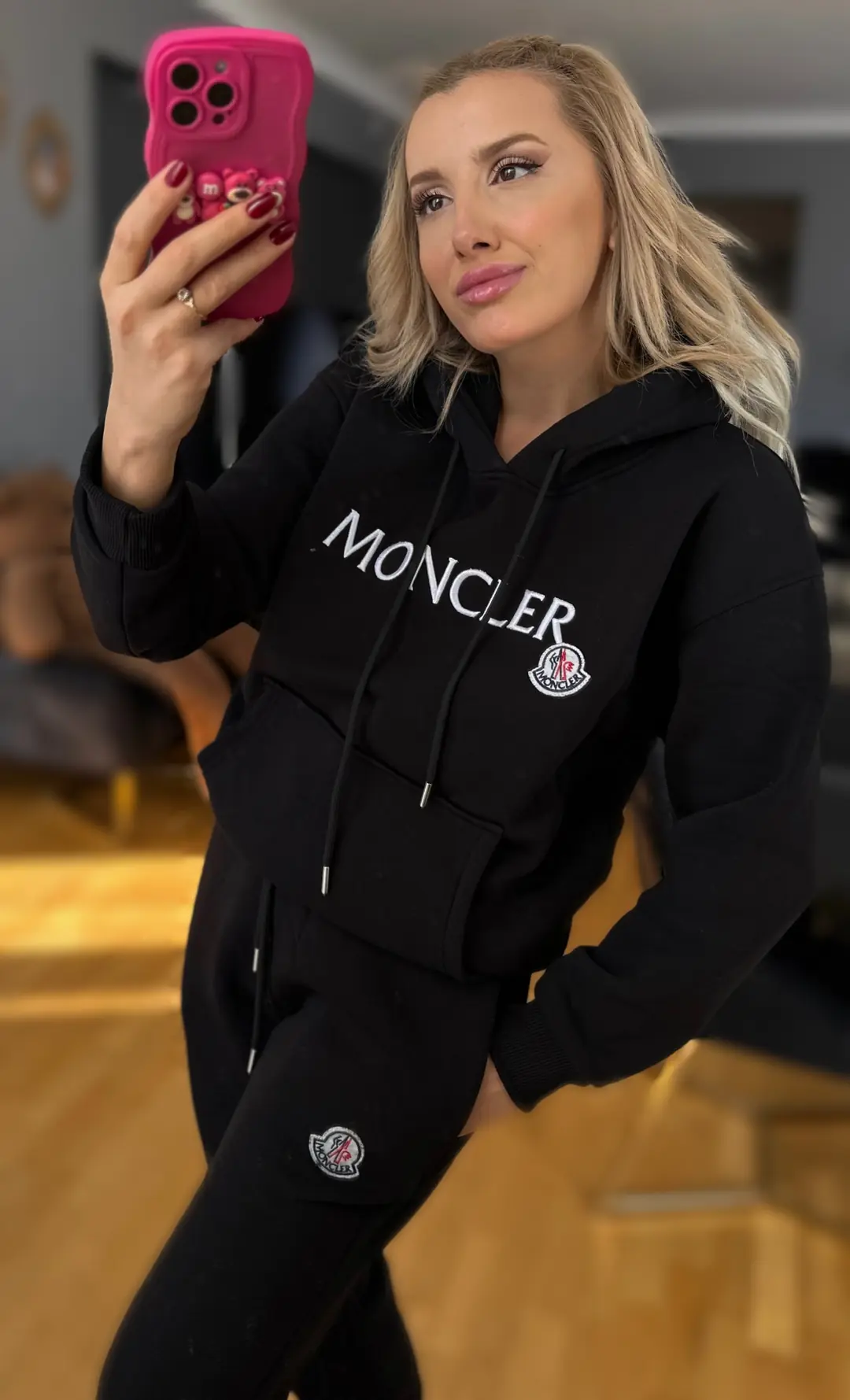 Mnclr - Fleece Siyah Eşofman Takımı