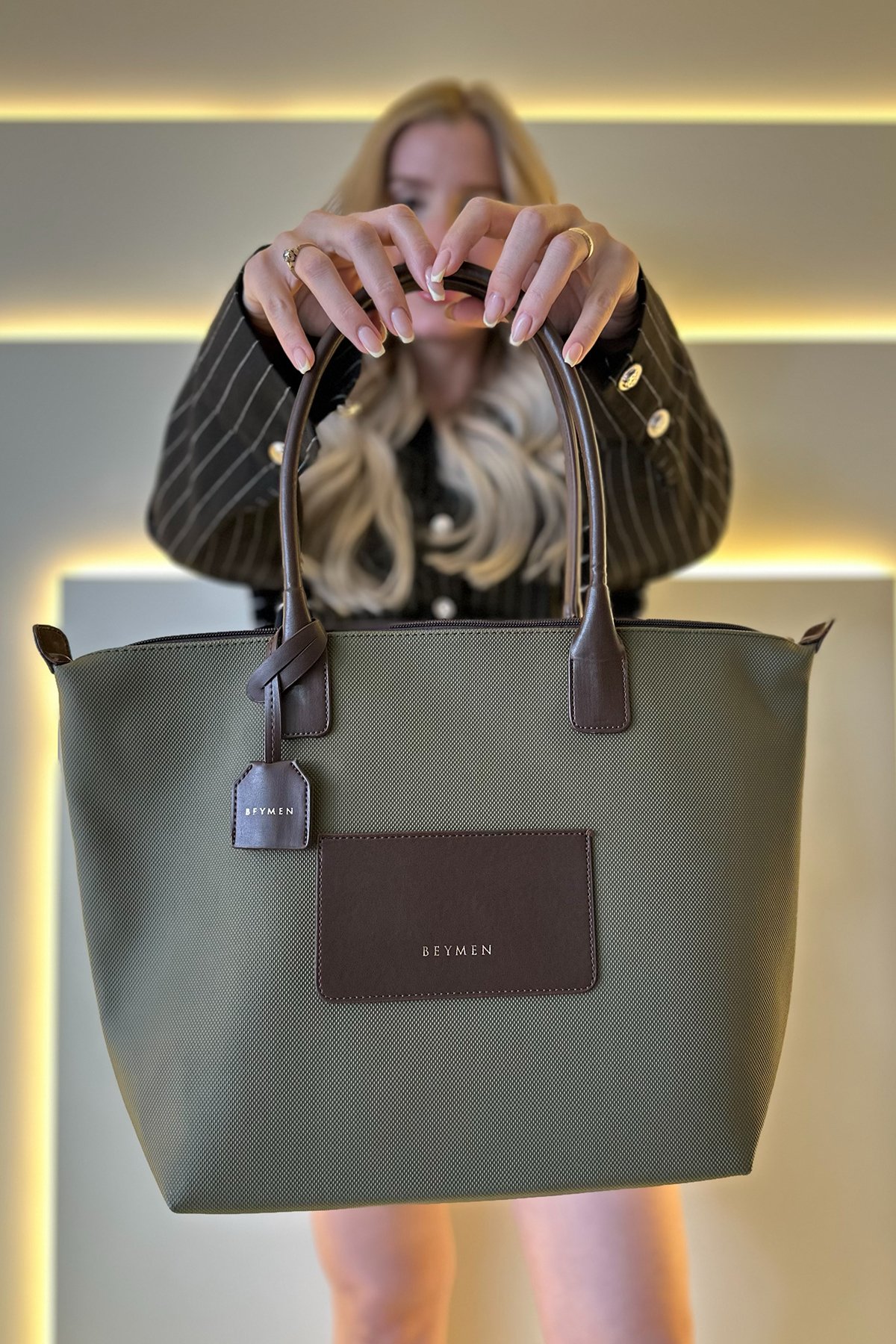 Bymn - Ny Luxe Haki Kahve Detay