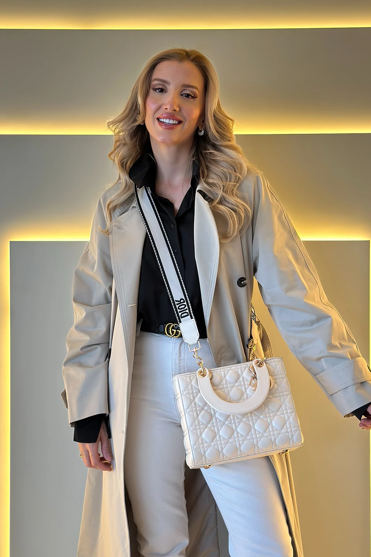 CHRSTN DR - Lady Krem Çanta