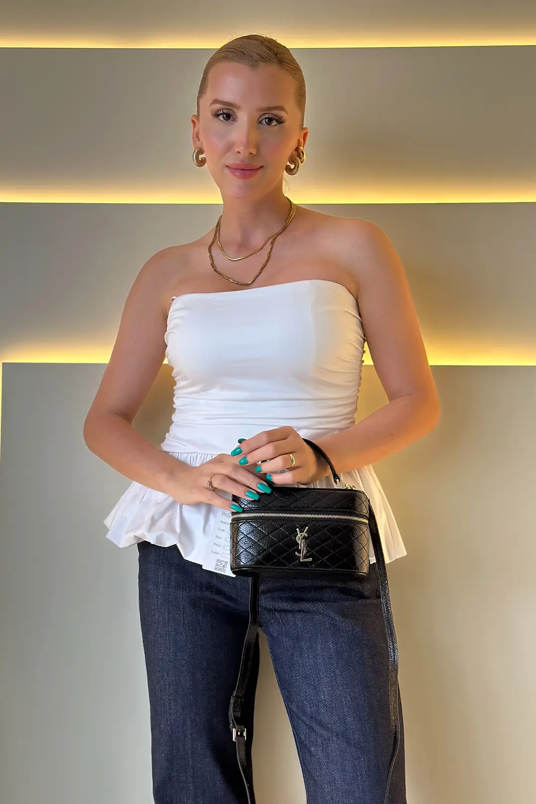Yves Sl - Square Bag Siyah