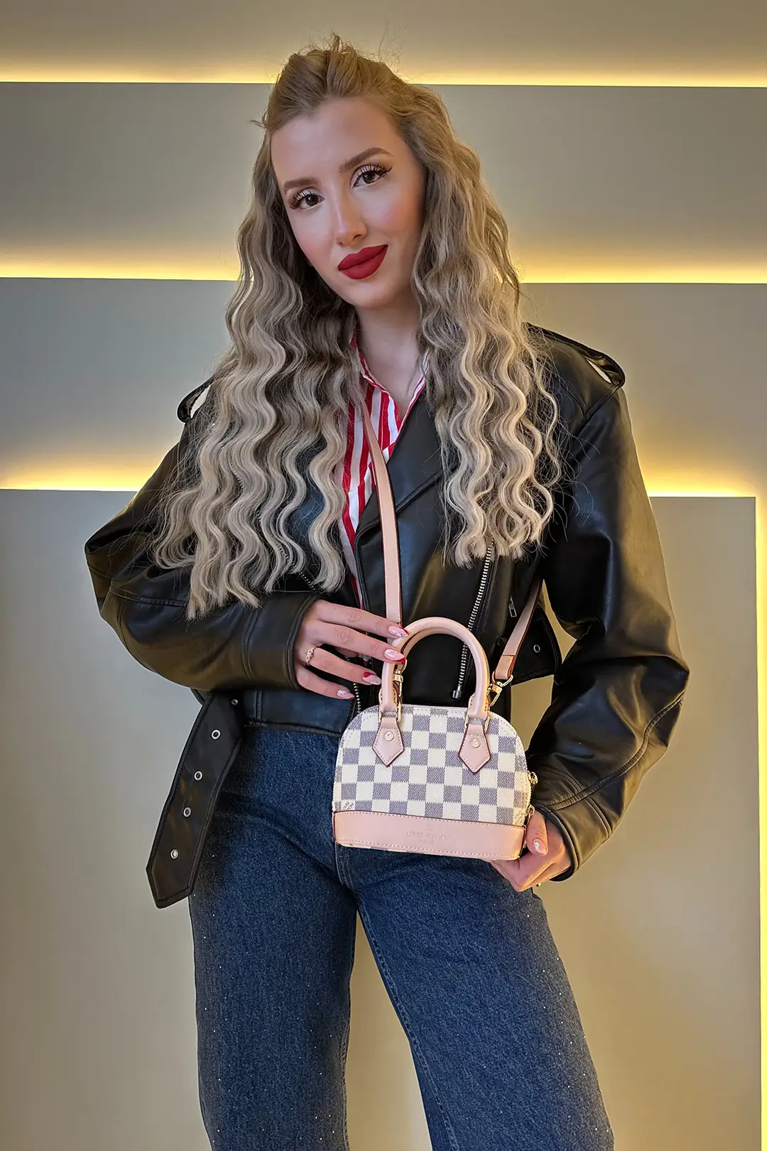 LV - Mini Alma Pm Beyaz Dama