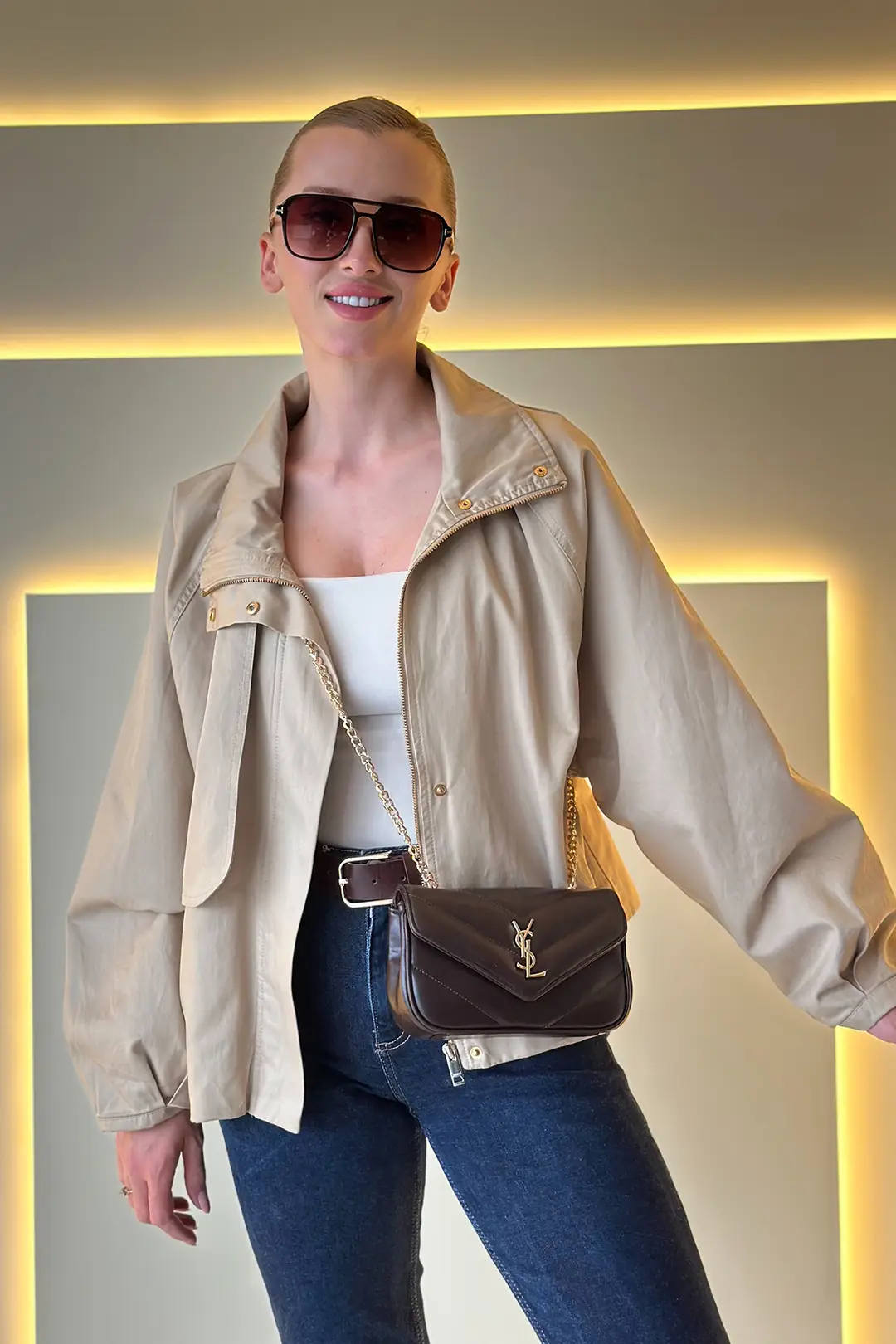 YSL - Mini Lou Acı Kahve Çanta