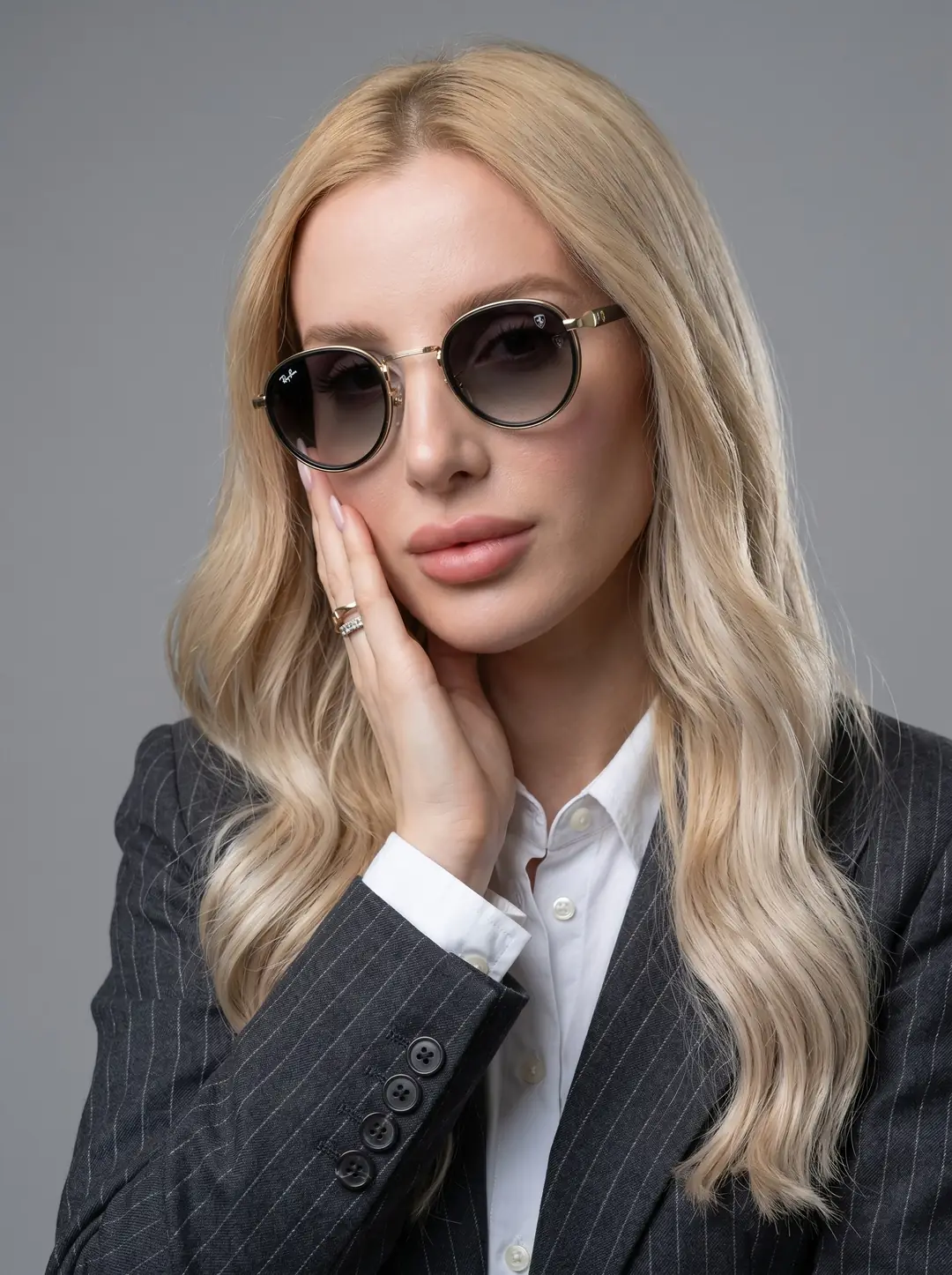 Rybn - Siyah Cam Gold Çerçeve Ferrari İthal Unisex Gözlük