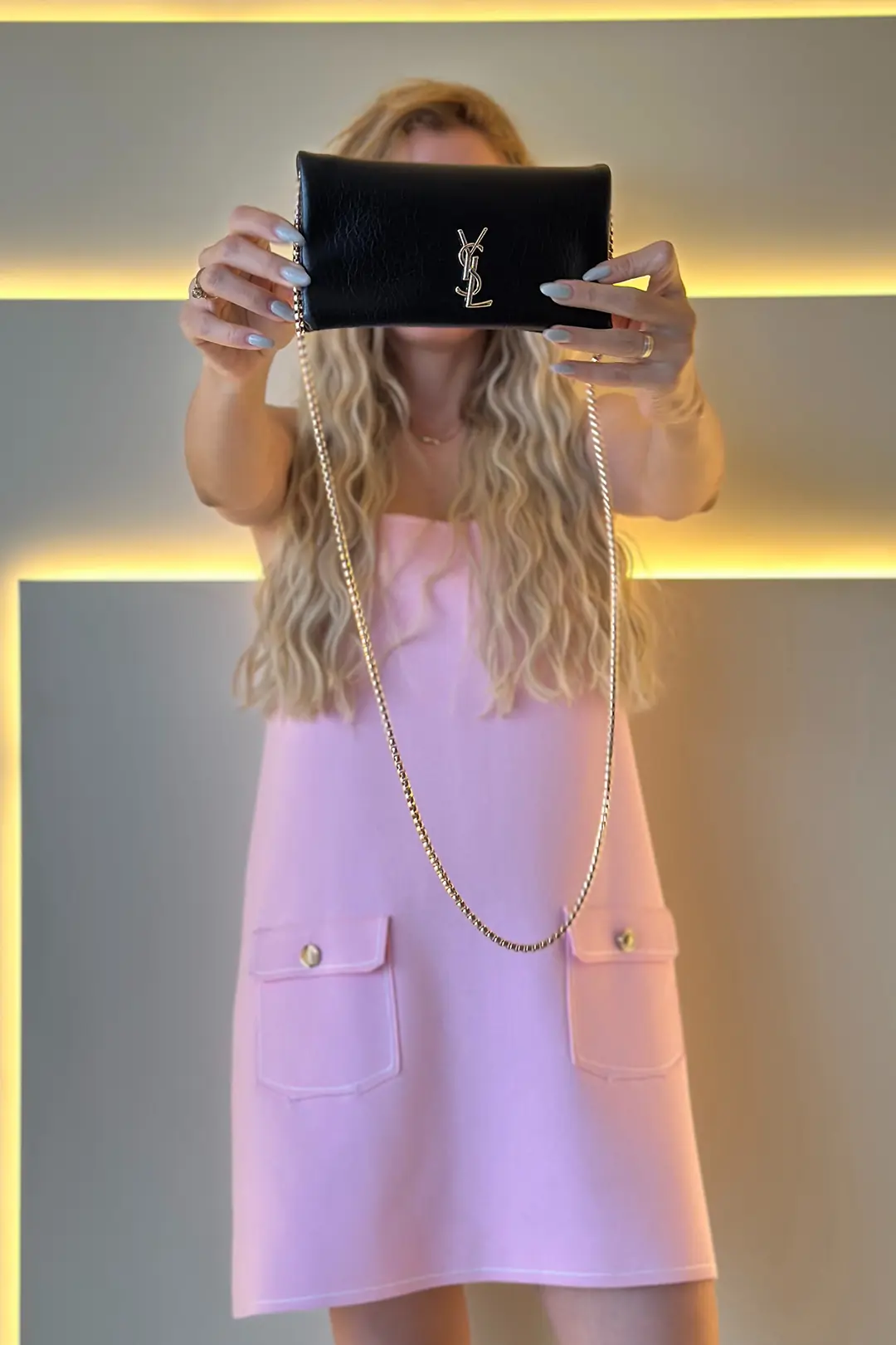 Ysl - Mini Zincirli Siyah