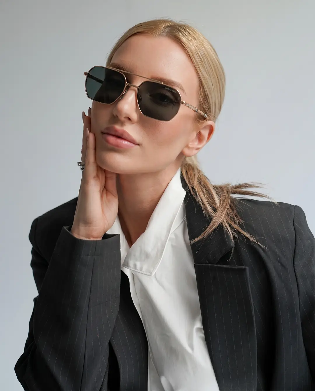 Brbrry - Gold Çerçeve İthal Unisex Gözlük