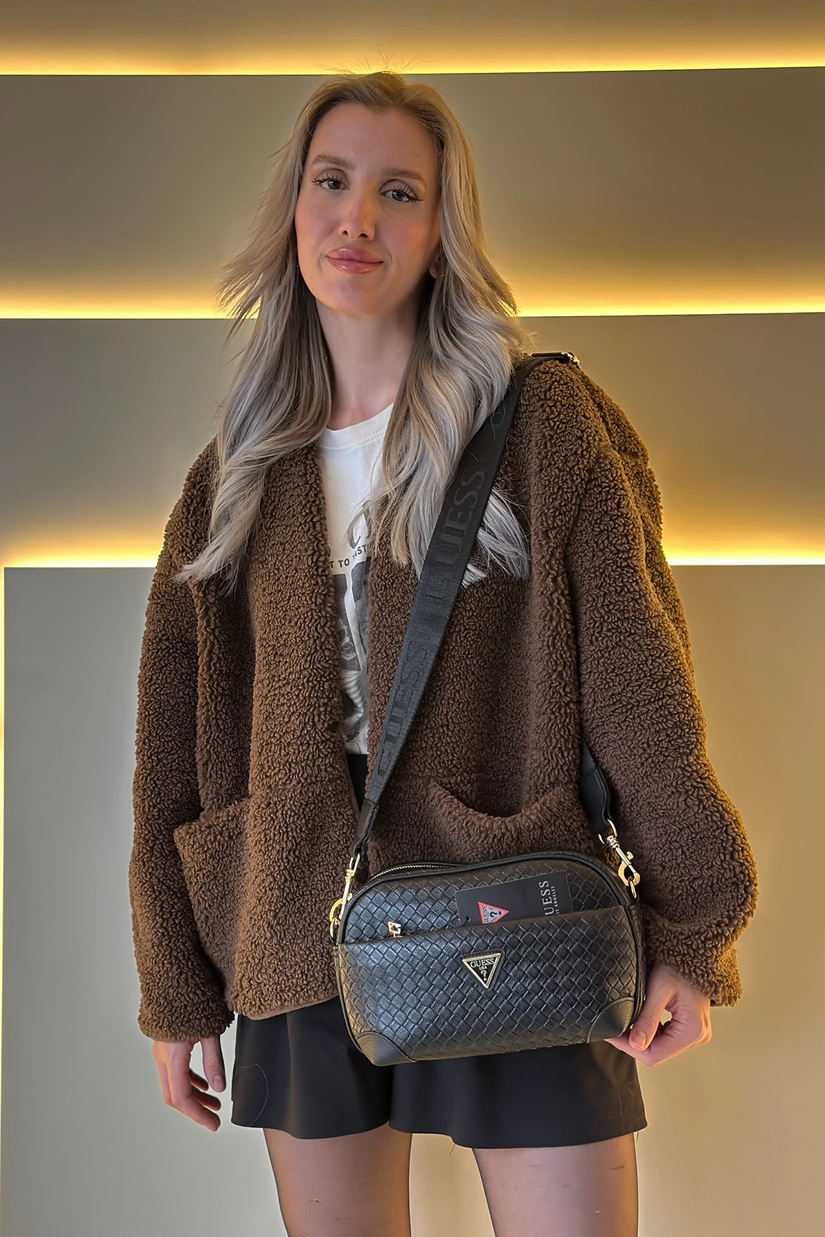 GSS - Newish Sıcak Baskı Siyah Çanta