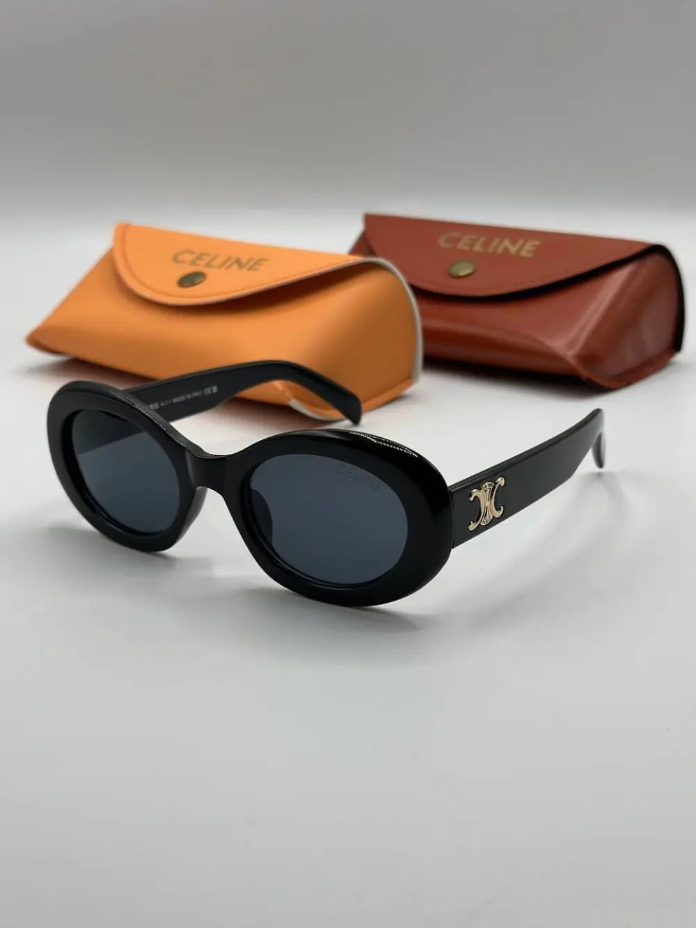 Celine Triomphe 01 CL40194U 25A Siyah Oval Kadın Güneş Gözlüğü G4851-DB