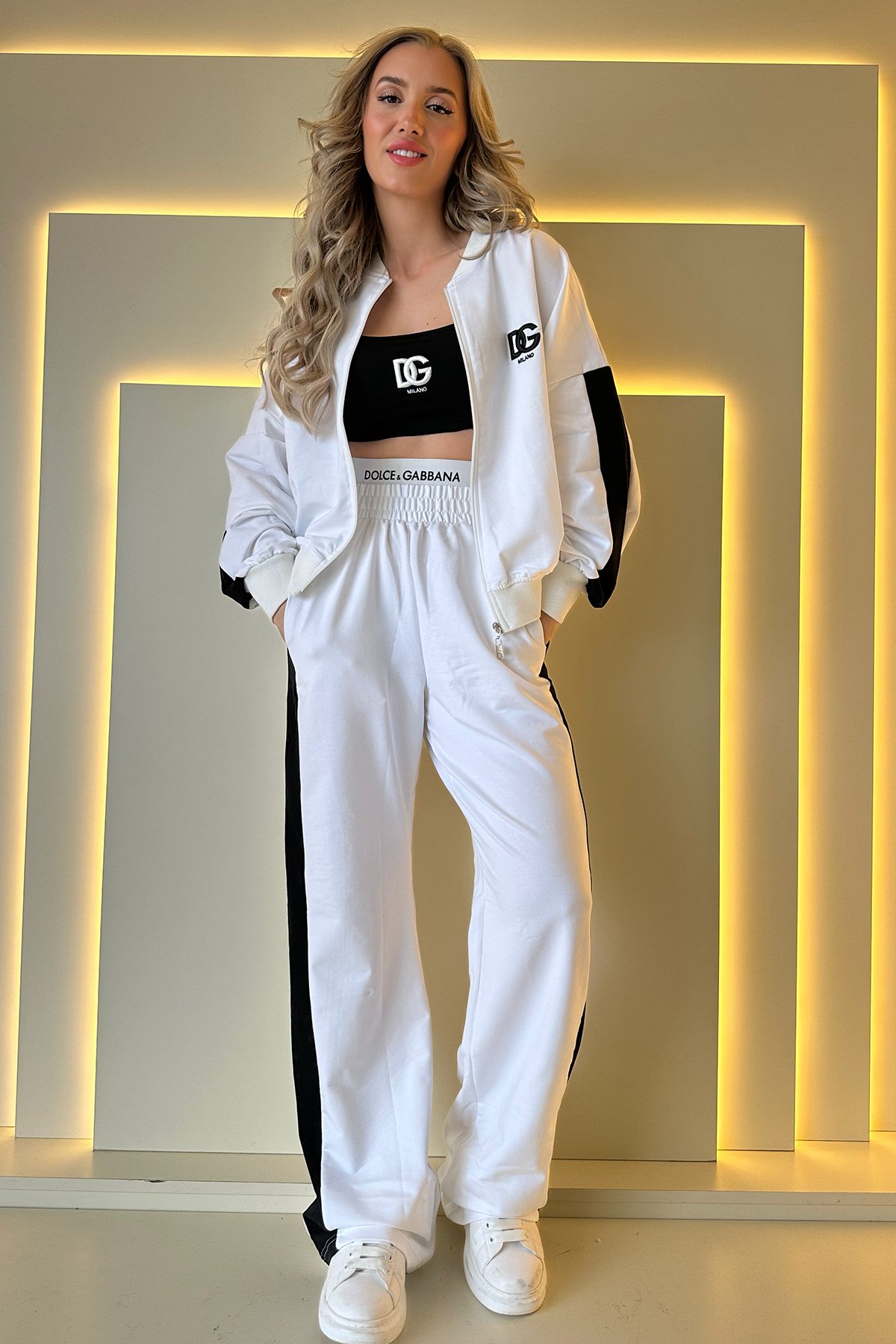 Dlc Gbbn - 3lü Takım Beyaz Siyah Detay