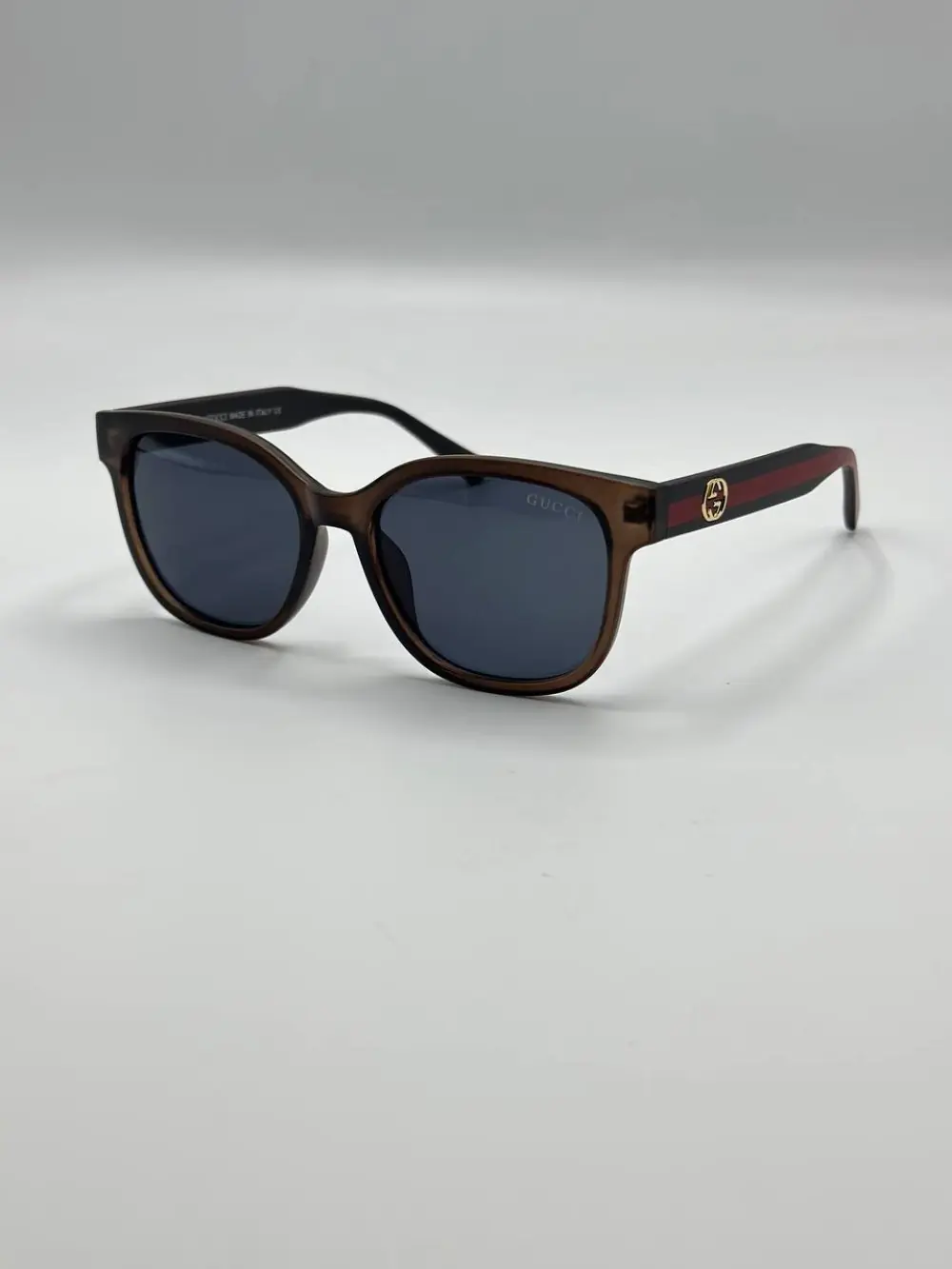 Gucci Web Stripe Round-Frame Kahverengi Kadın Gözlük G4715-CN