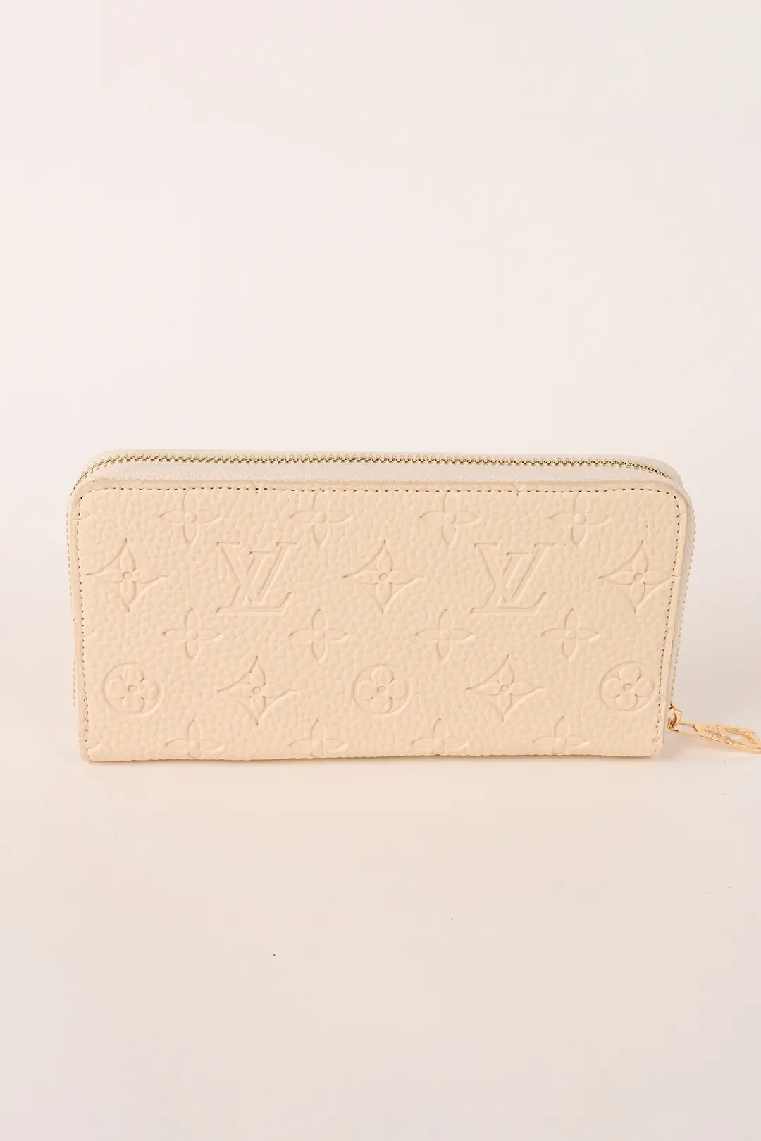 LV. - Fermuarlı Sıcak Baskı Nude Cüzdan