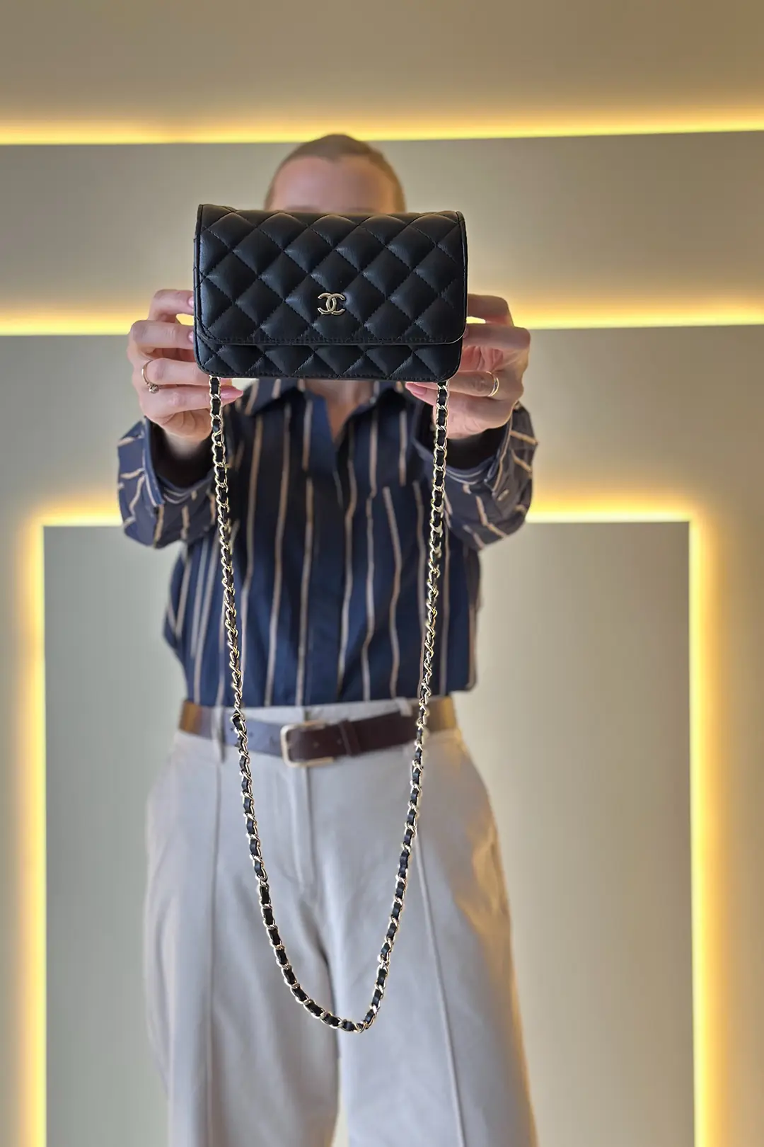 CHNL - Wallet On Chain Siyah Gold Çanta