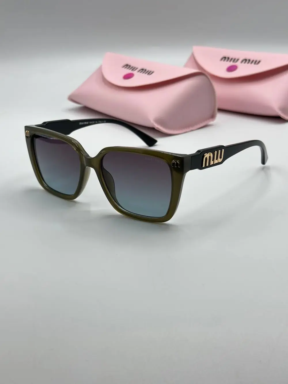 Miu Mi - siyah cam Siyah Kemik Kadın Güneş Gözlüğü G4822