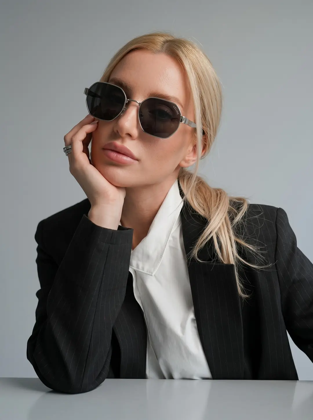 Cln - Siyah Cam Gümüş İnce Çerçeve İthal Unisex Gözlük