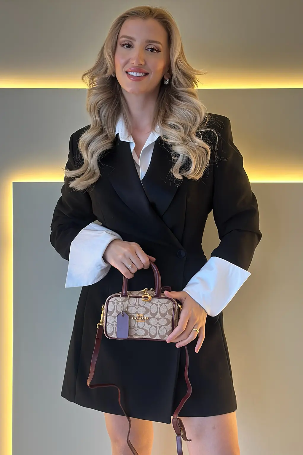 CCH - mini Krem Bordo Detay Çanta