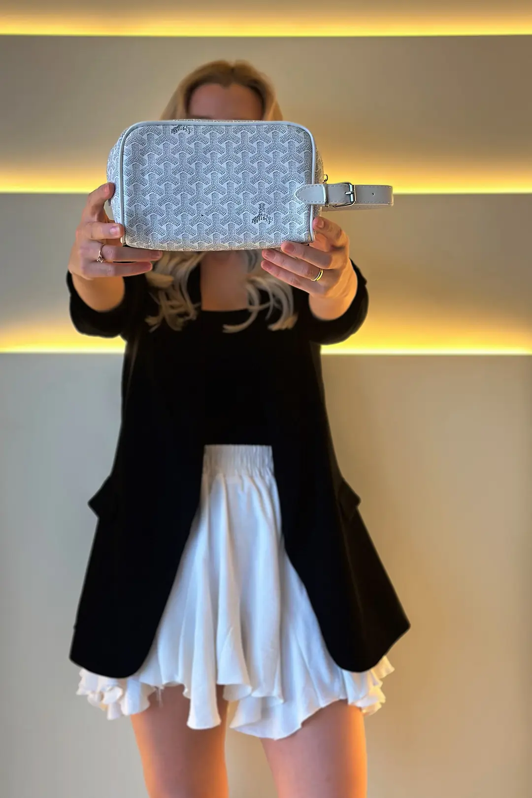 GYRD - Mini Kutu Beyaz Clutch Çanta