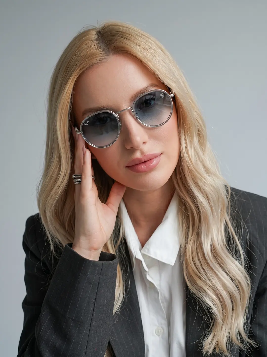 Rybn - Mavi Cam Şeffaf Sap Ferrari İthal Unisex Gözlük