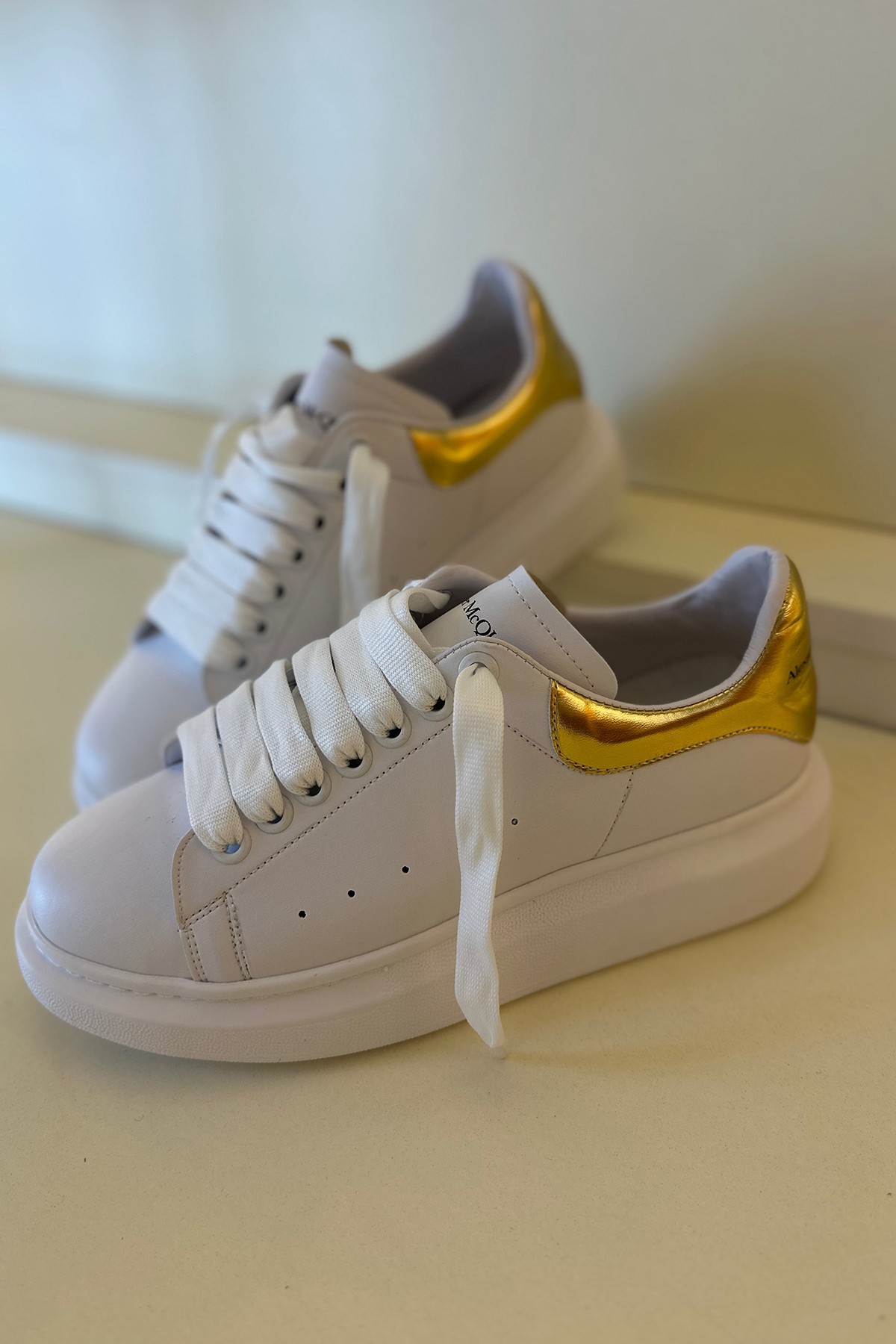 Alxndr Mcqn - Sneakers Gold Detay - 40