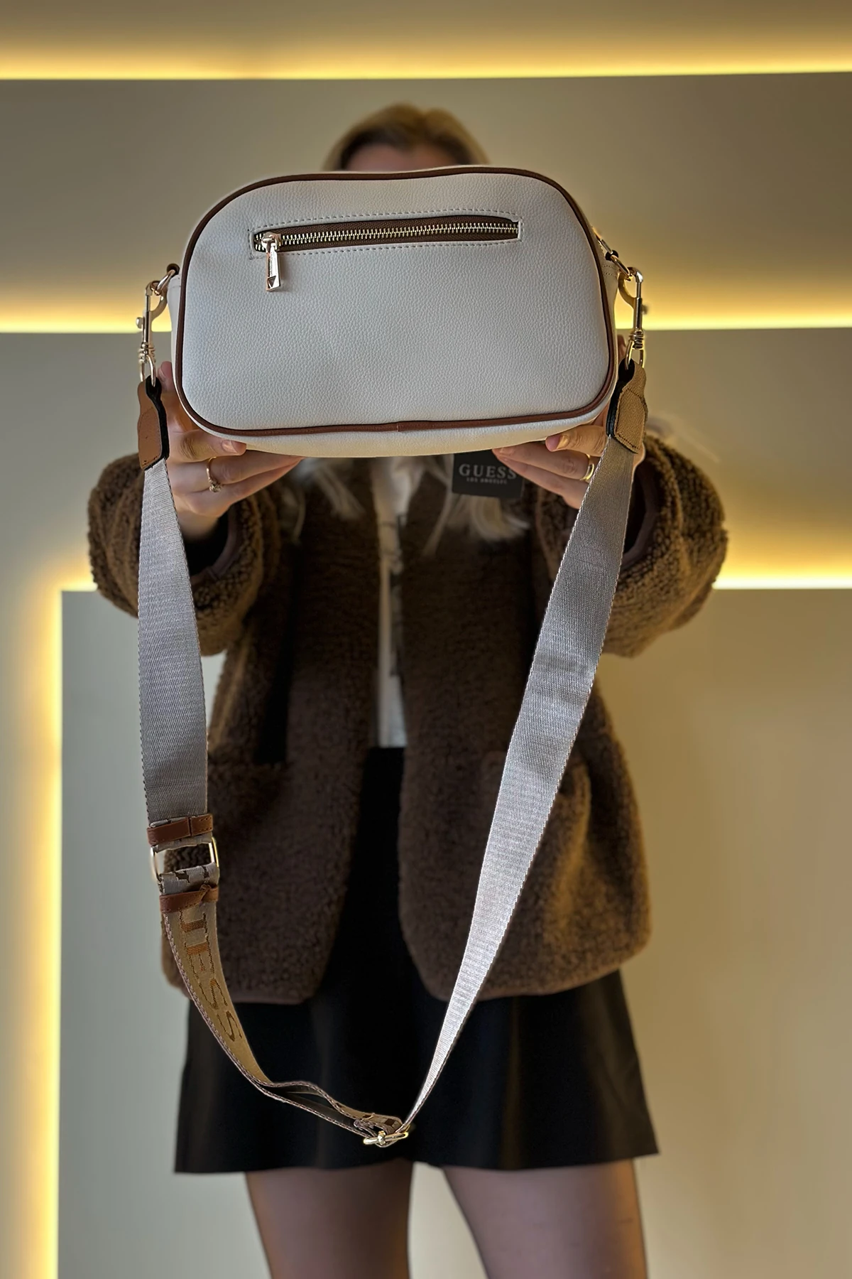 GSS - Newish Krem Taba Detay Çanta