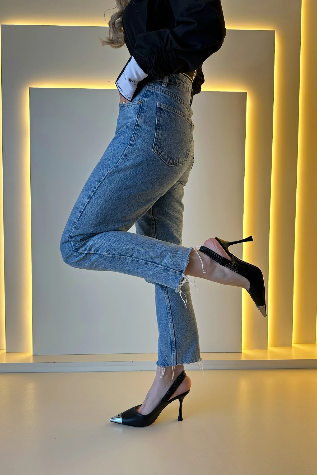 Prd - Topuklu Ayakkabı Siyah Silver Detay