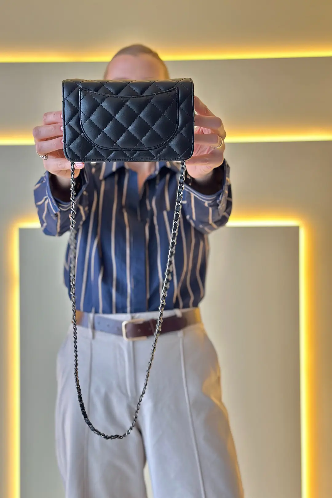 CHNL - Wallet On Chain Siyah Gümüş Çanta
