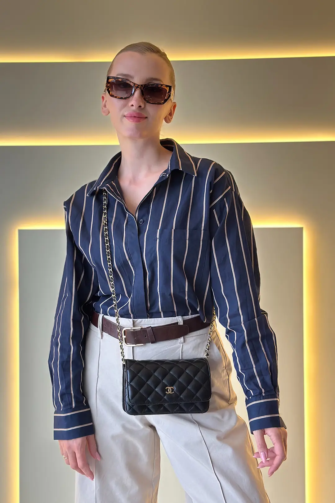 CHNL - Wallet On Chain Siyah Gold Çanta
