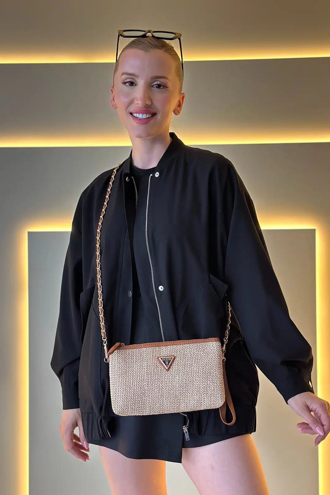 GSS - Zalina Clutch Krem Taba Hasır Çanta