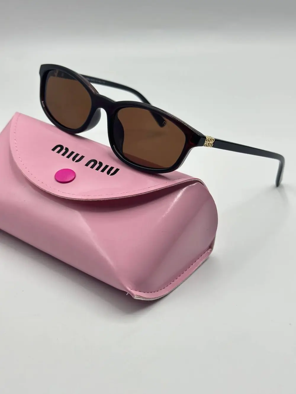 Miu Mi - Kahverengi cam Kahverengi Kadın Güneş Gözlüğü G4777