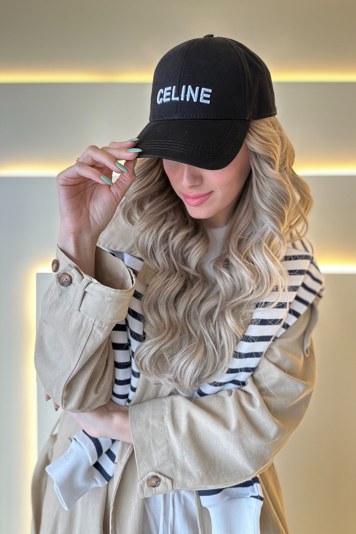 CLN - Şapka Siyah Logo Beyaz Detay
