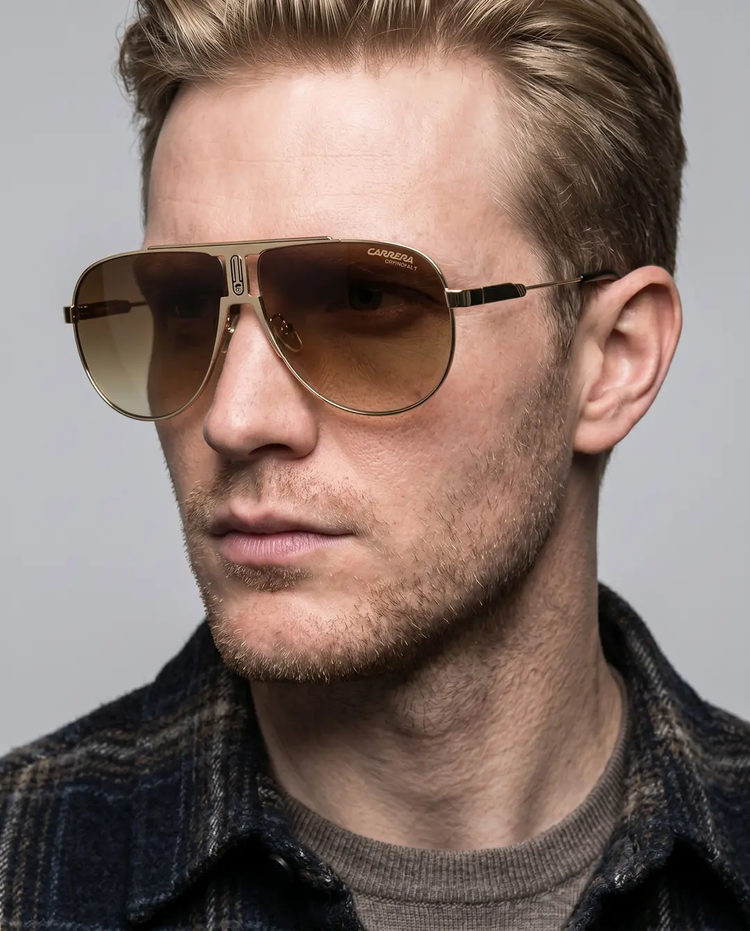 Carrera Aviator - Kahverengi Cam İthal Erkek Gözlük
