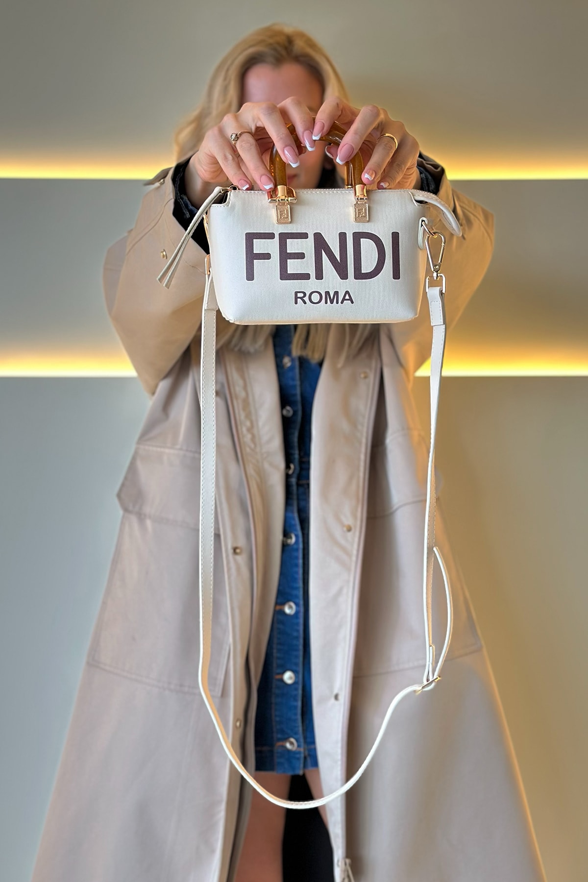 FND - Boston Bag Krem Çanta