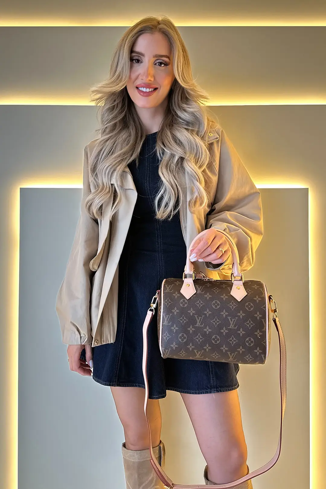 LV - Speedy Kahve Krem Detay