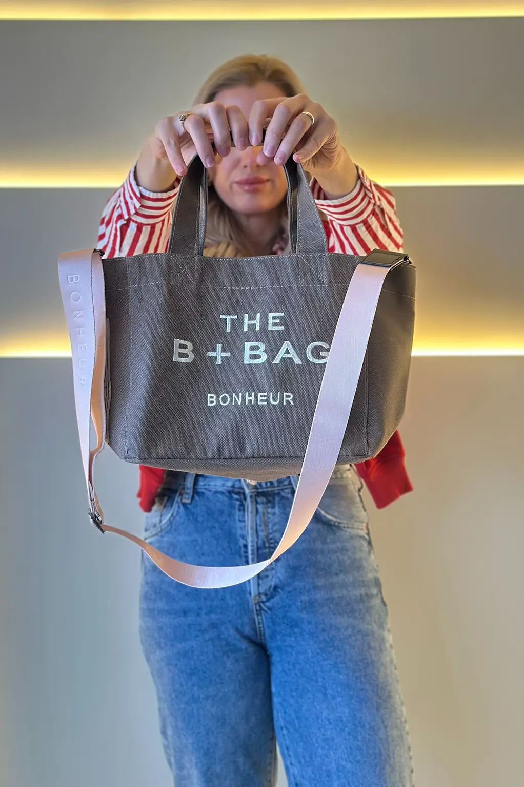 BNHR - B+Bag Mini Açık Kahve Pudra Askı Detay Çanta