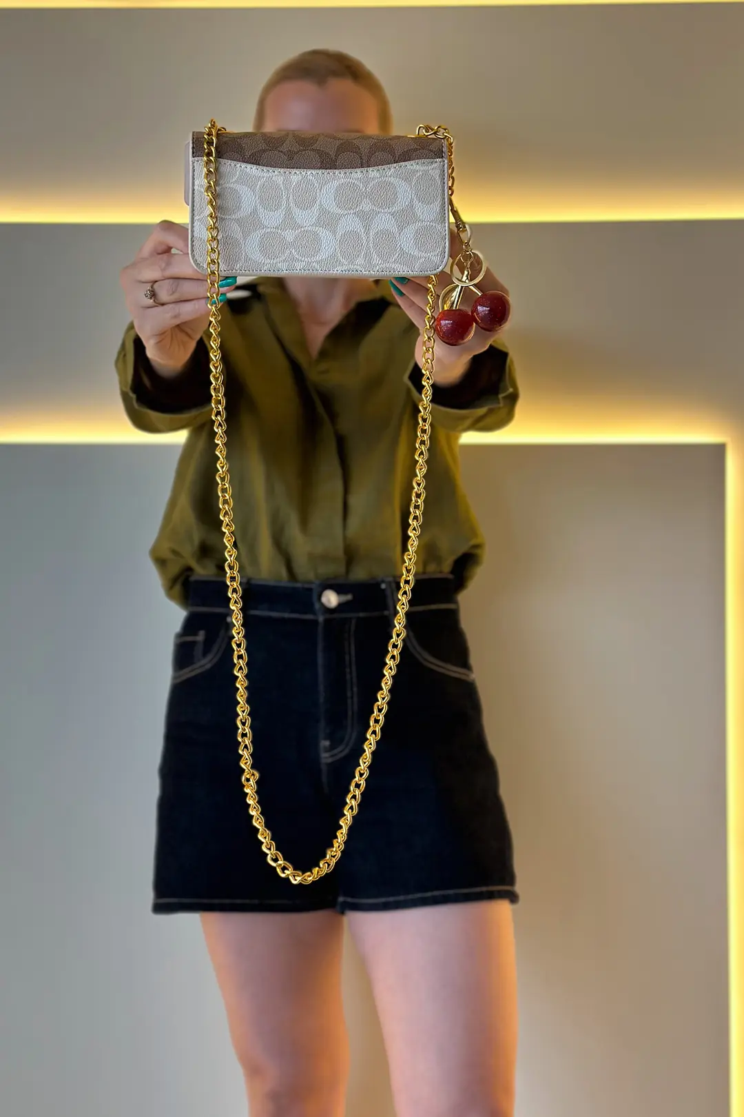 Cch - Bag Anahtarlıklı Beyaz Vizon Detay