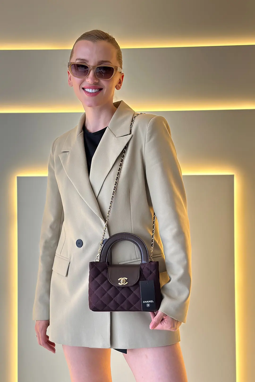 CHNL - Mini Shopping Bordo Çanta