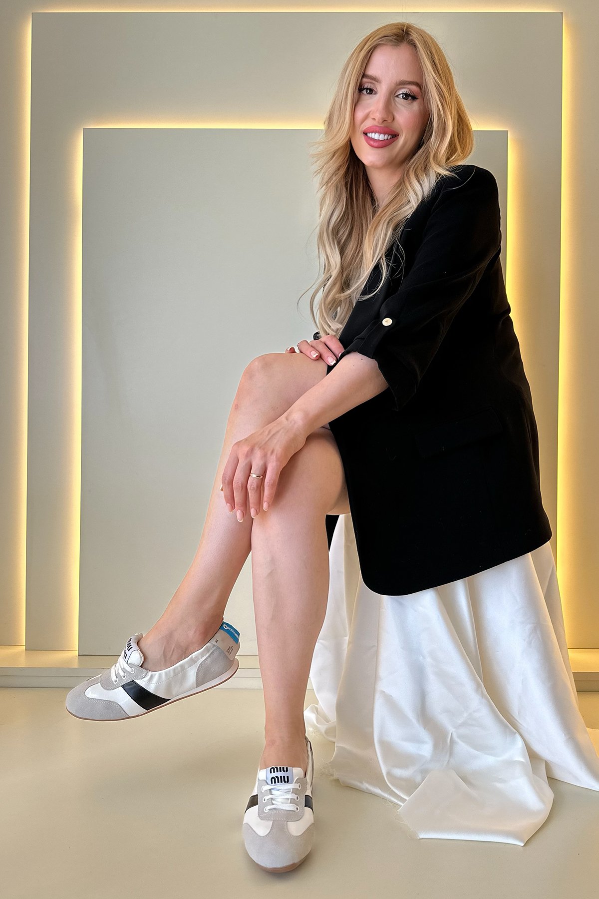 Miu Mi - Sandal Beyaz Bordo Detay