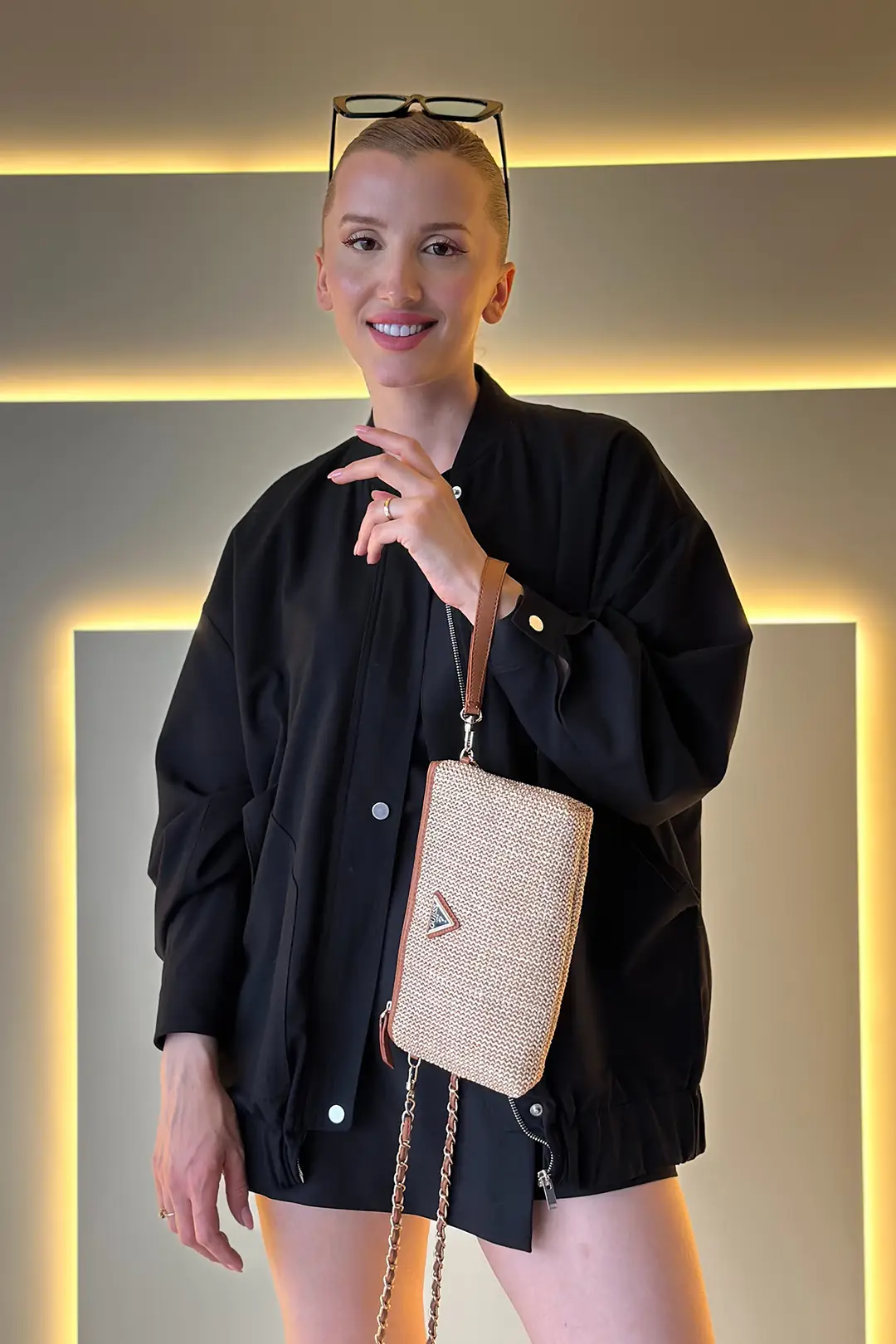 GSS - Zalina Clutch Krem Taba Hasır Çanta