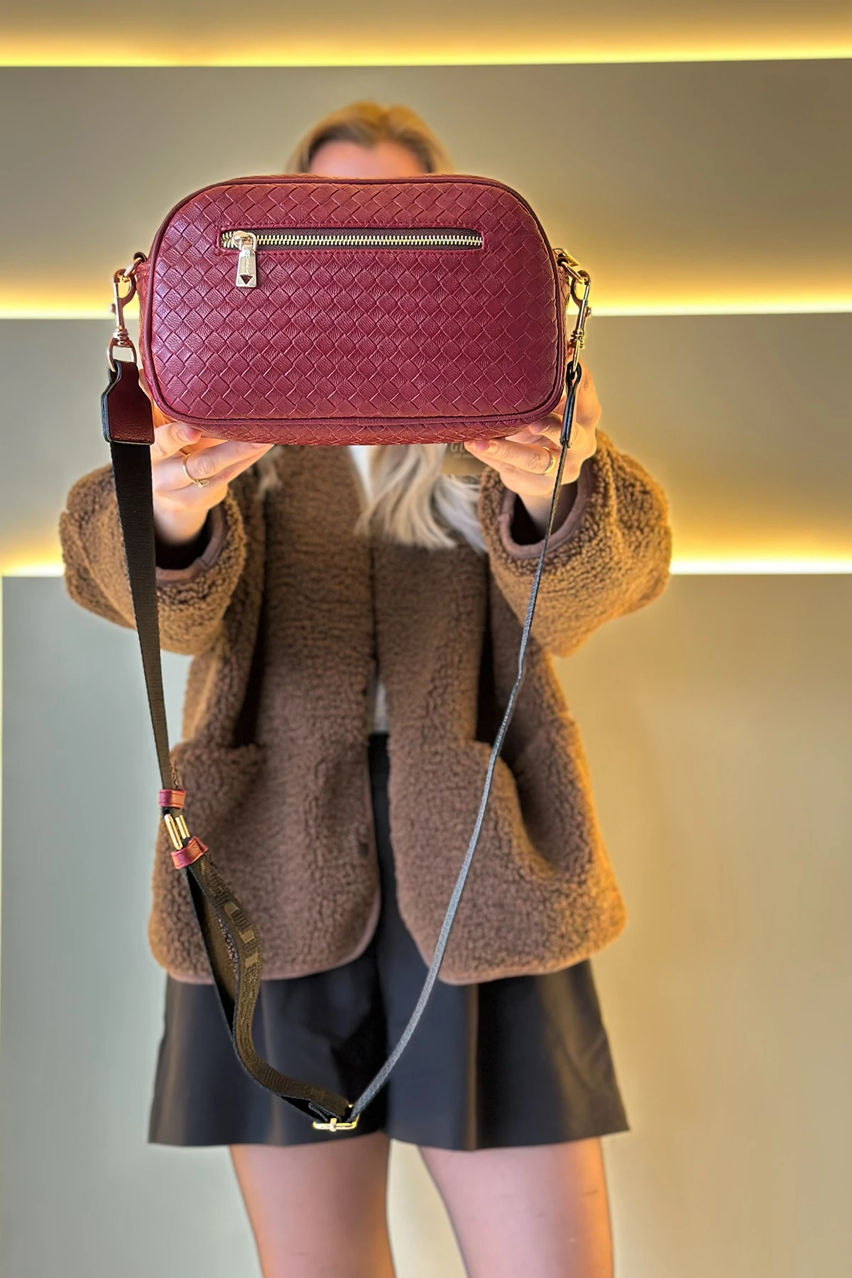 GSS - Newish Sıcak Baskı Bordo Çanta