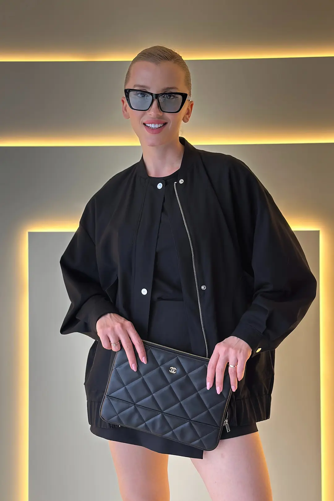 CHNL - Gabrielle Siyah Clutch Çanta