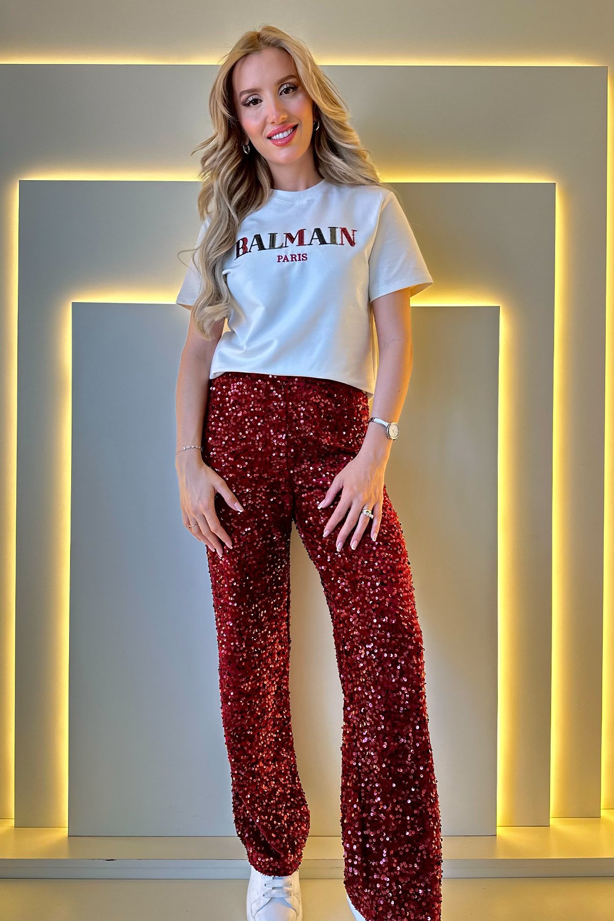 Blmn - 2li Takım Beyaz Detaylı