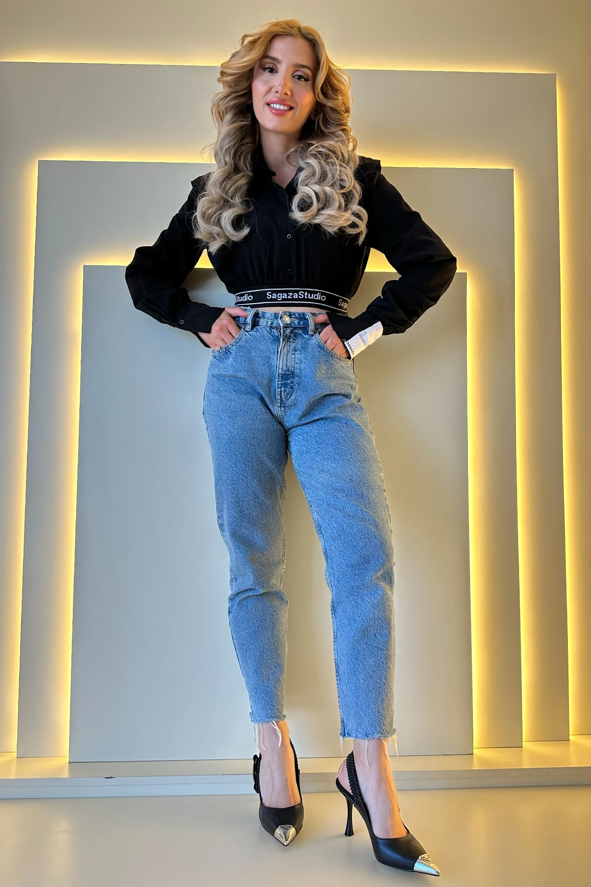 Prd - Topuklu Ayakkabı Siyah Silver Detay