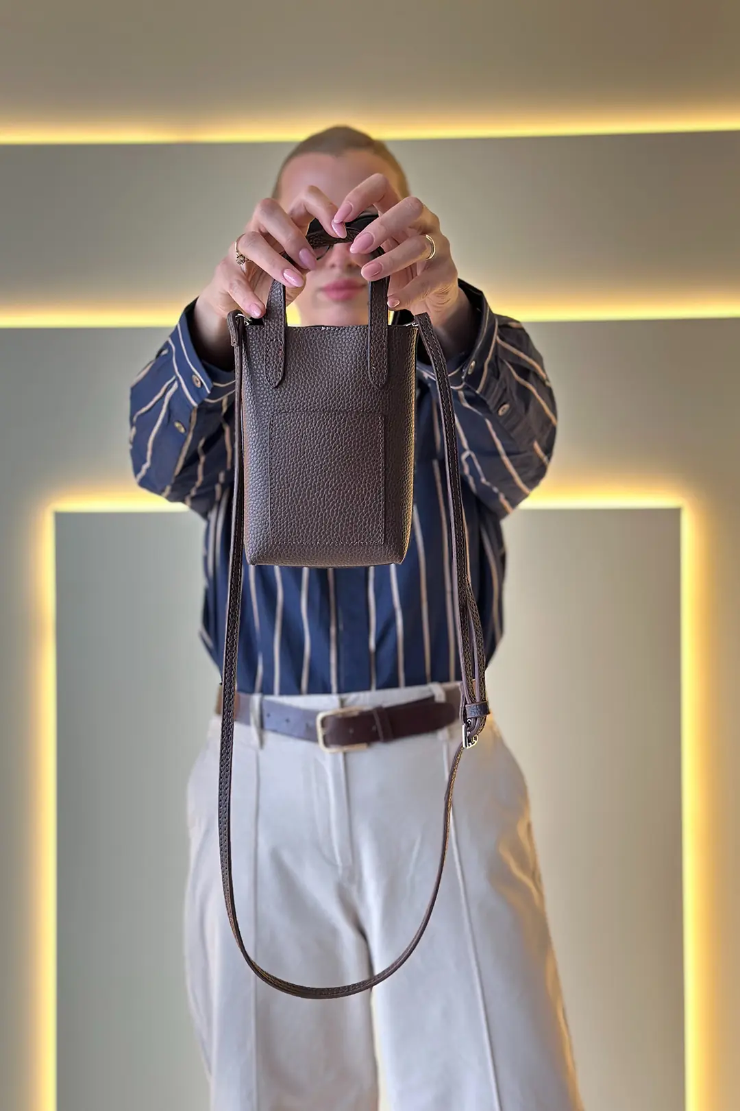 HRMS - Phone Case Acı Kahve Çanta