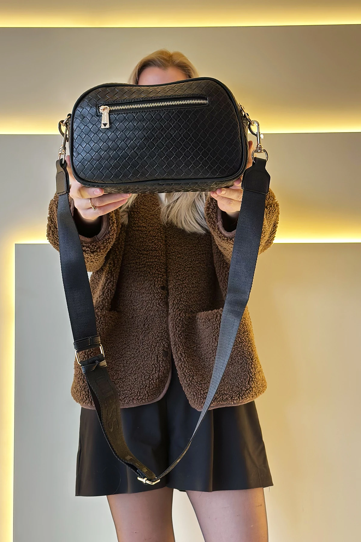 GSS - Newish Sıcak Baskı Siyah Çanta