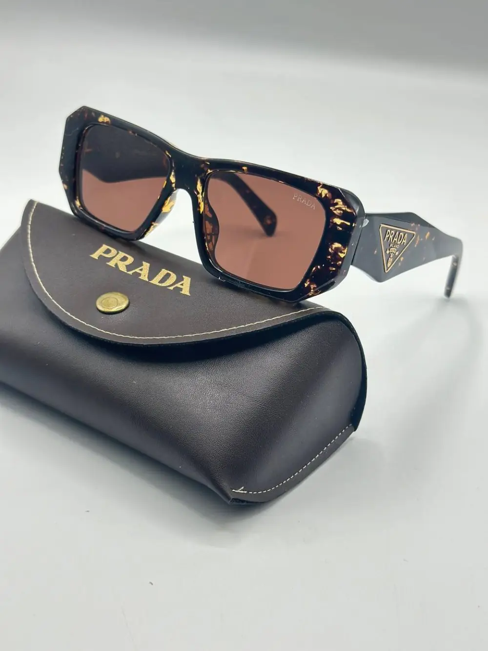 PRD - Kahverengi cam Unisex Leopar Güneş Gözlüğü G4740