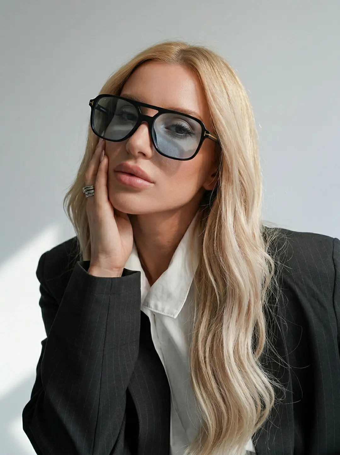 Tm Frd - Mavi Cam Siyah Sap İthal Unisex Gözlük