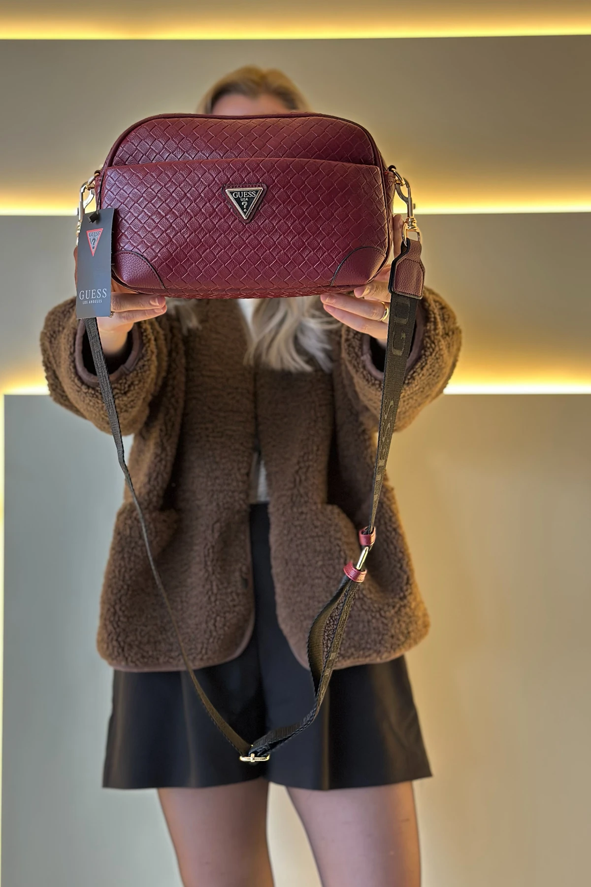 GSS - Newish Sıcak Baskı Bordo Çanta